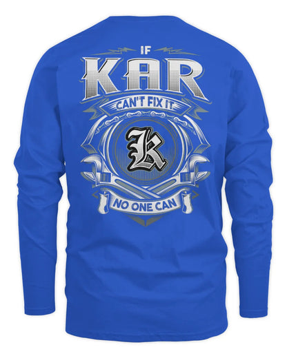 KAR AP81-K4-626 - Personalized Ahmed Quote Apparel “If Ahmed Can't Fix It, No One Can” - Men's Long Sleeved T-Shirt - Royal