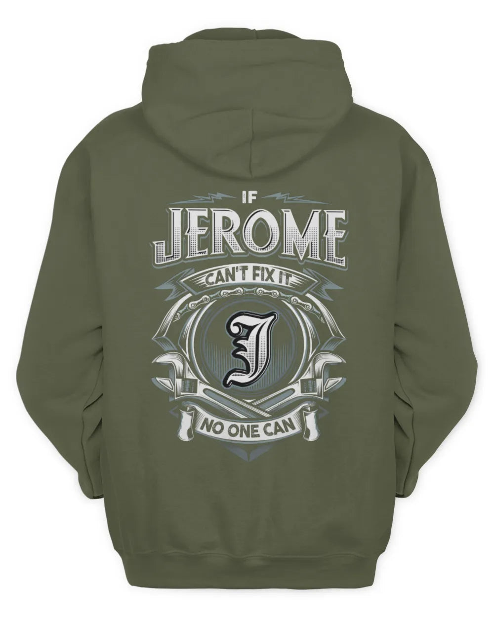 JEROME AP81-K4-626 - Personalized Ahmed Quote Apparel “If Ahmed Can't Fix It, No One Can” - Unisex Hoodie - Military Green