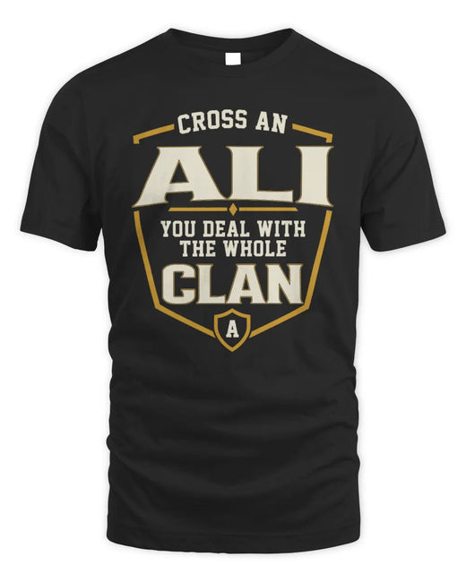 ALI NT1-K008 Cross A/An NAME, You Deal With the Whole Clan | Personalized Vintage T-Shirt