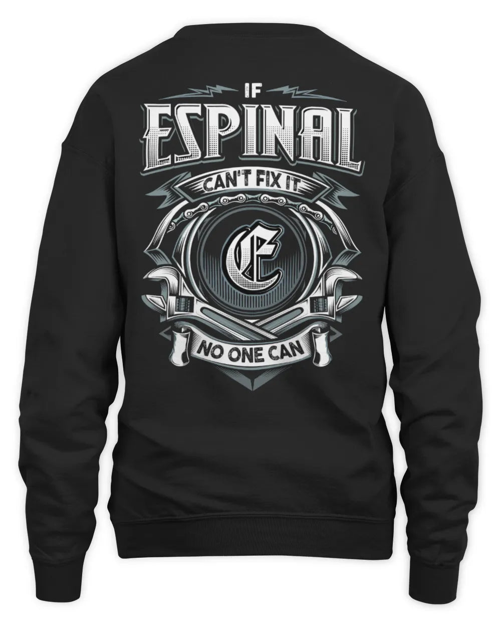 ESPINAL AP81-K4-626 - Personalized Ahmed Quote Apparel “If Ahmed Can't Fix It, No One Can” - Unisex Sweatshirt - Black