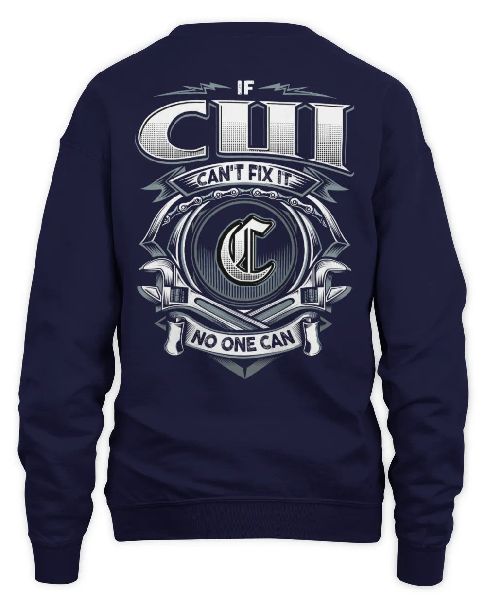 CUI AP81-K4-626 - Personalized Ahmed Quote Apparel “If Ahmed Can't Fix It, No One Can” - Unisex Sweatshirt - Navy