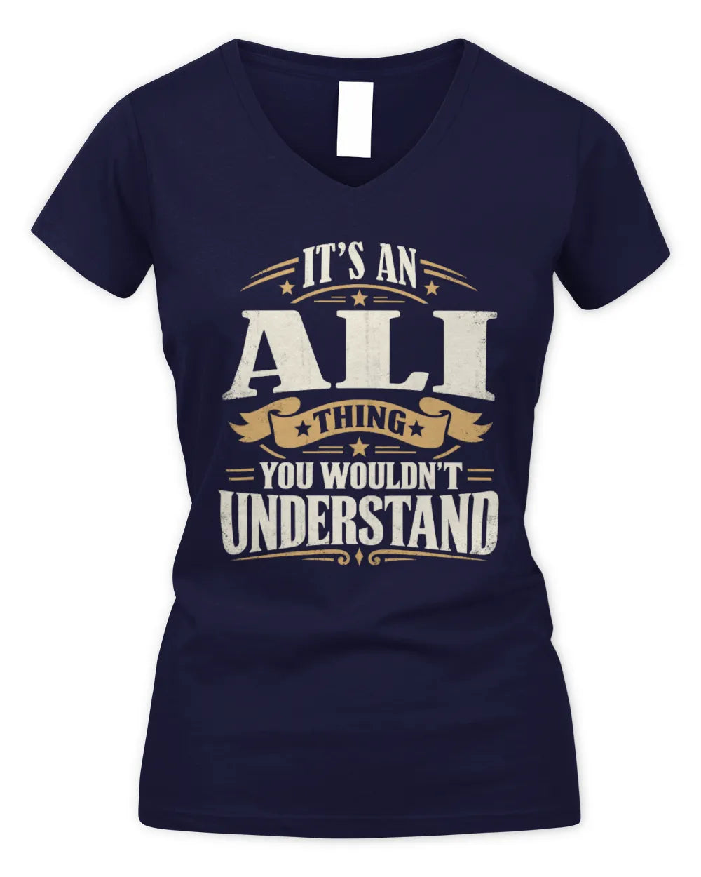 ALI P08 TH51 - Personalized “It’s a/an [NAME] Thing – You Wouldn’t Understand” Shirt - Women's V-Neck T-Shirt - Navy