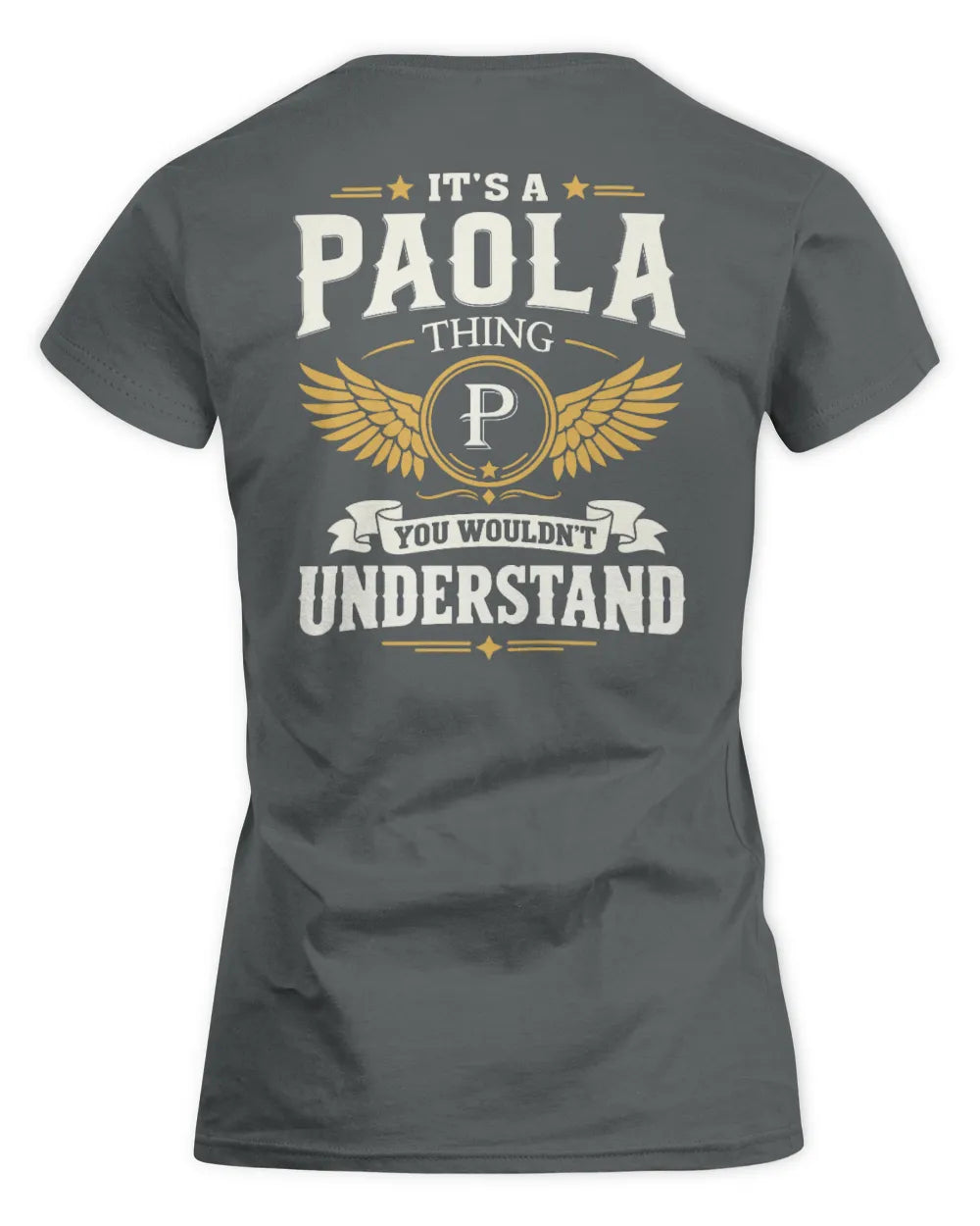 PAOLA KT06-M008 It’s a [NAME] Thing – You Wouldn’t Understand | Personalized Vintage T-Shirt - Women's Standard T-Shirt - Charcoal