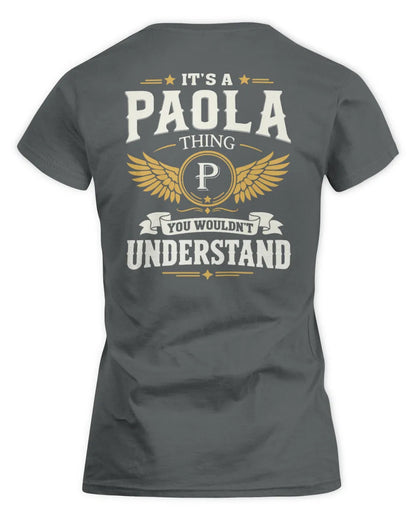 PAOLA KT06-M008 It’s a [NAME] Thing – You Wouldn’t Understand | Personalized Vintage T-Shirt - Women's Standard T-Shirt - Charcoal
