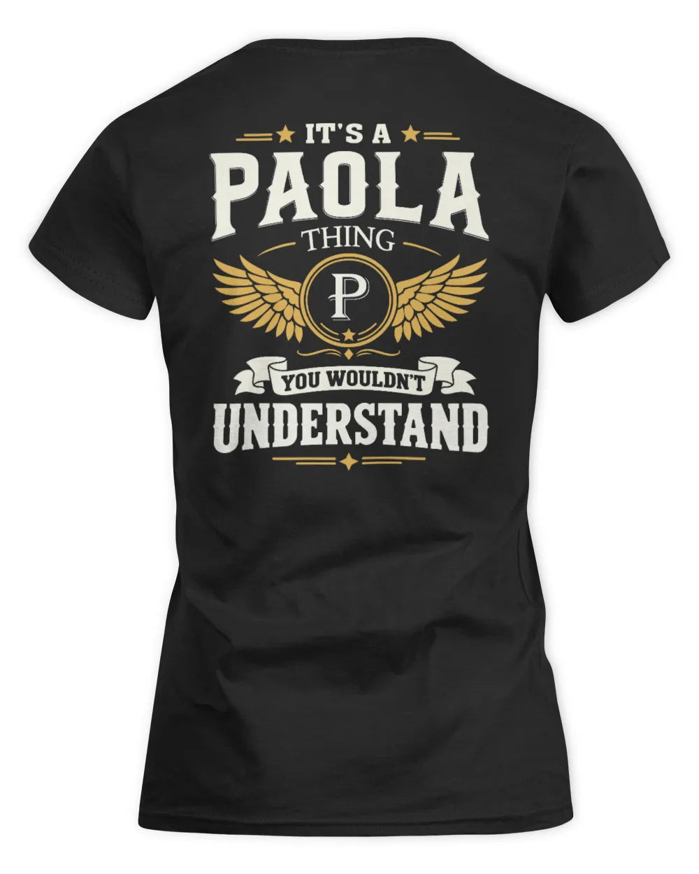 PAOLA KT06-M008 It’s a [NAME] Thing – You Wouldn’t Understand | Personalized Vintage T-Shirt - Women's Standard T-Shirt - Black