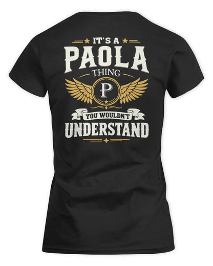 PAOLA KT06-M008 It’s a [NAME] Thing – You Wouldn’t Understand | Personalized Vintage T-Shirt - Women's Standard T-Shirt - Black