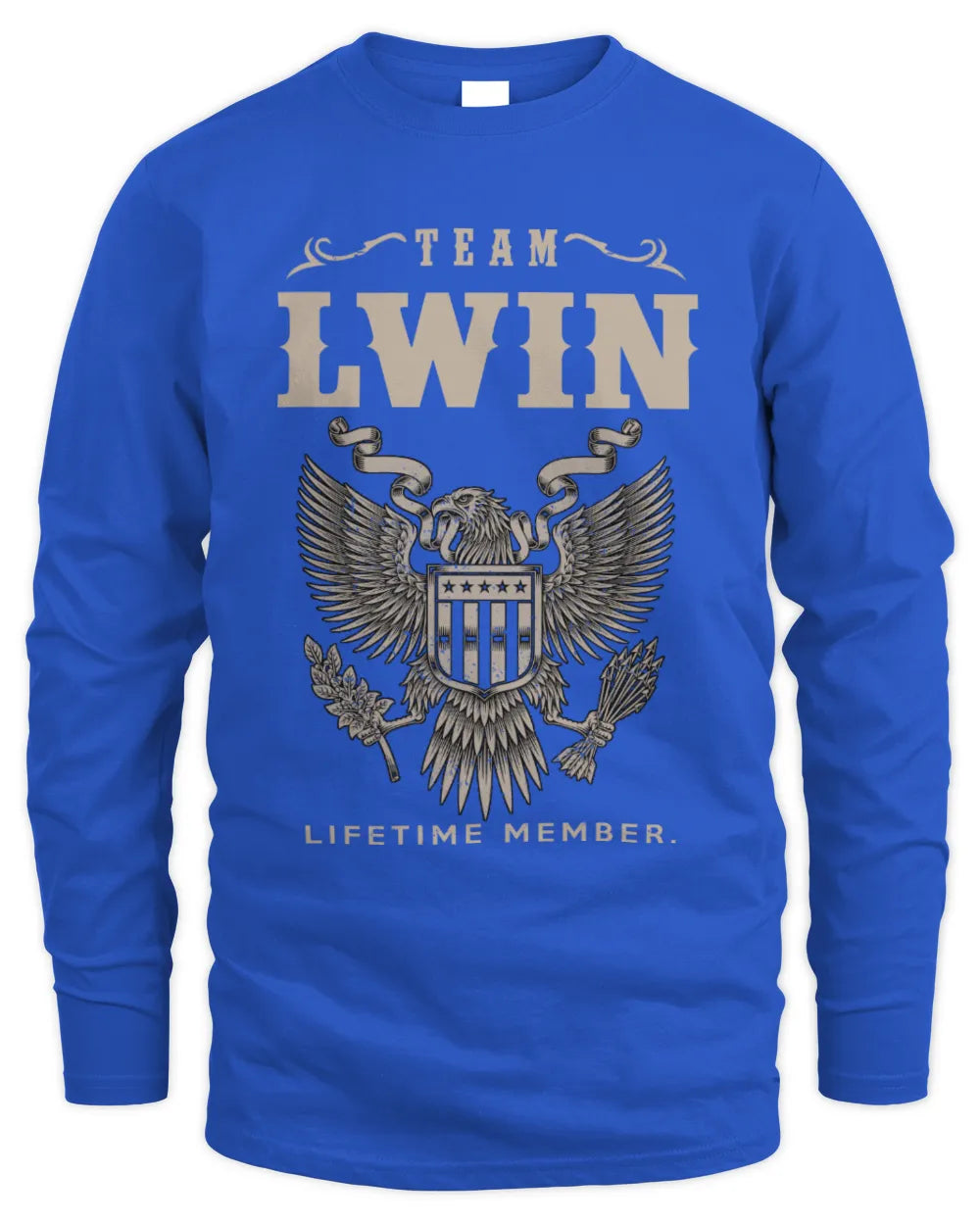 LWIN TP06-K82 – Personalized Classic Style Apparel “Team NAME Lifetime Member” - Men's Long Sleeved T-Shirt - Royal