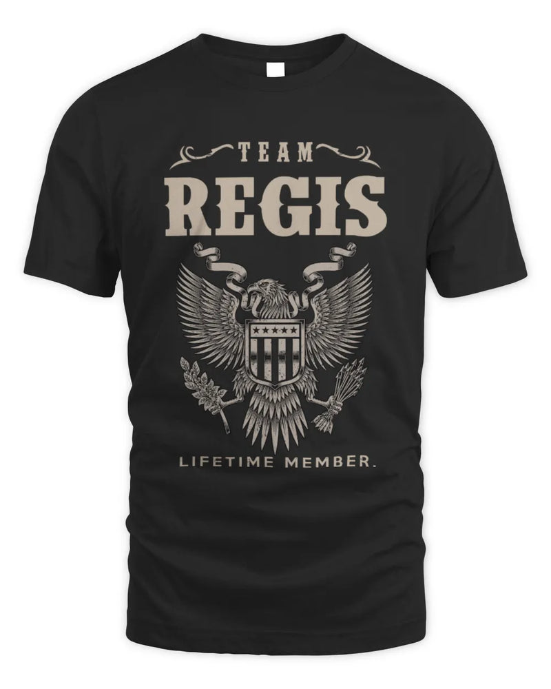REGIS TP06-K82 – Personalized Classic Style Apparel “Team NAME Lifetime Member” - Unisex Standard T-Shirt - Black