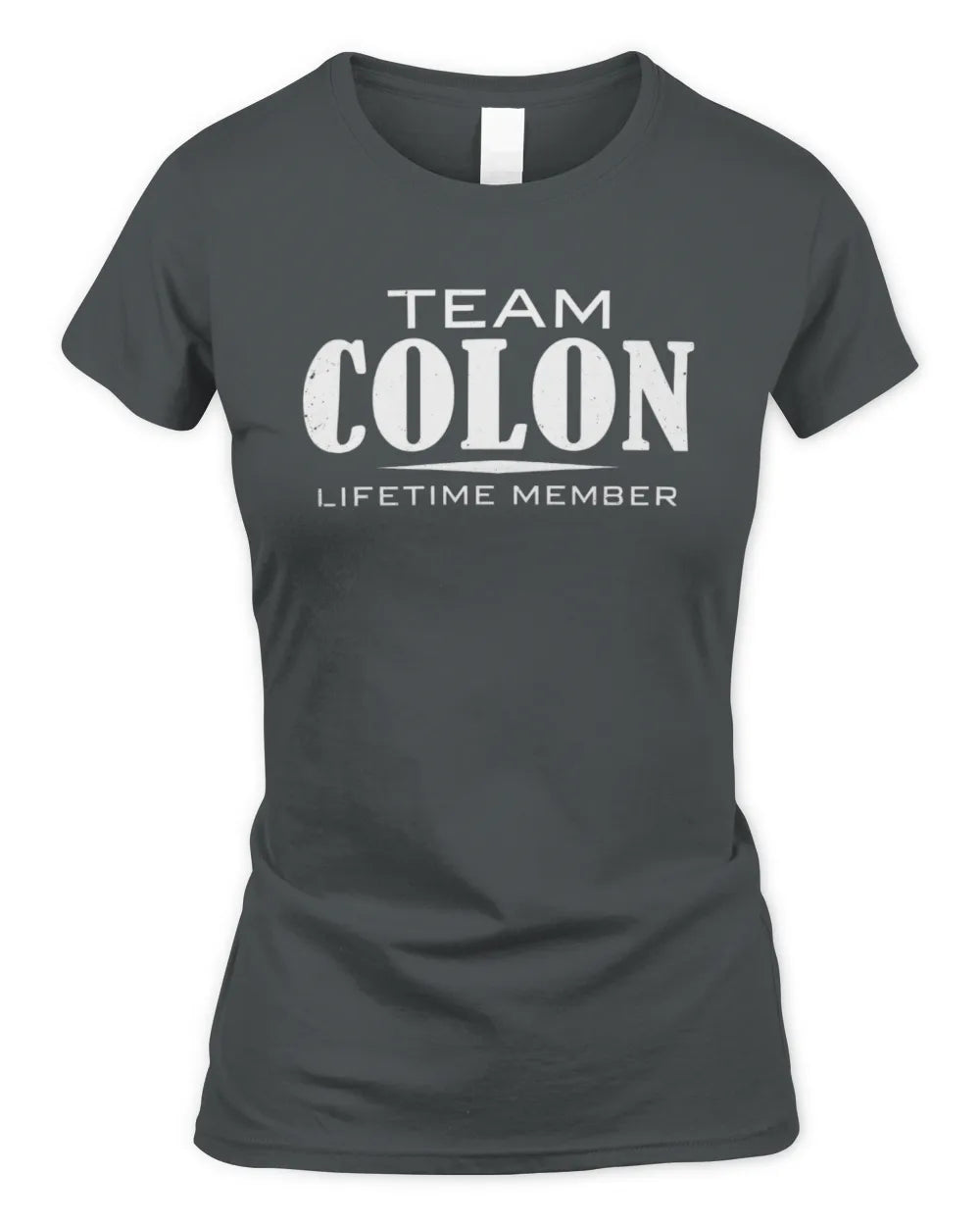 COLON BL62-K4-128 - Personalized “Team NAME Lifetime Member” - Women's Standard T-Shirt - Charcoal