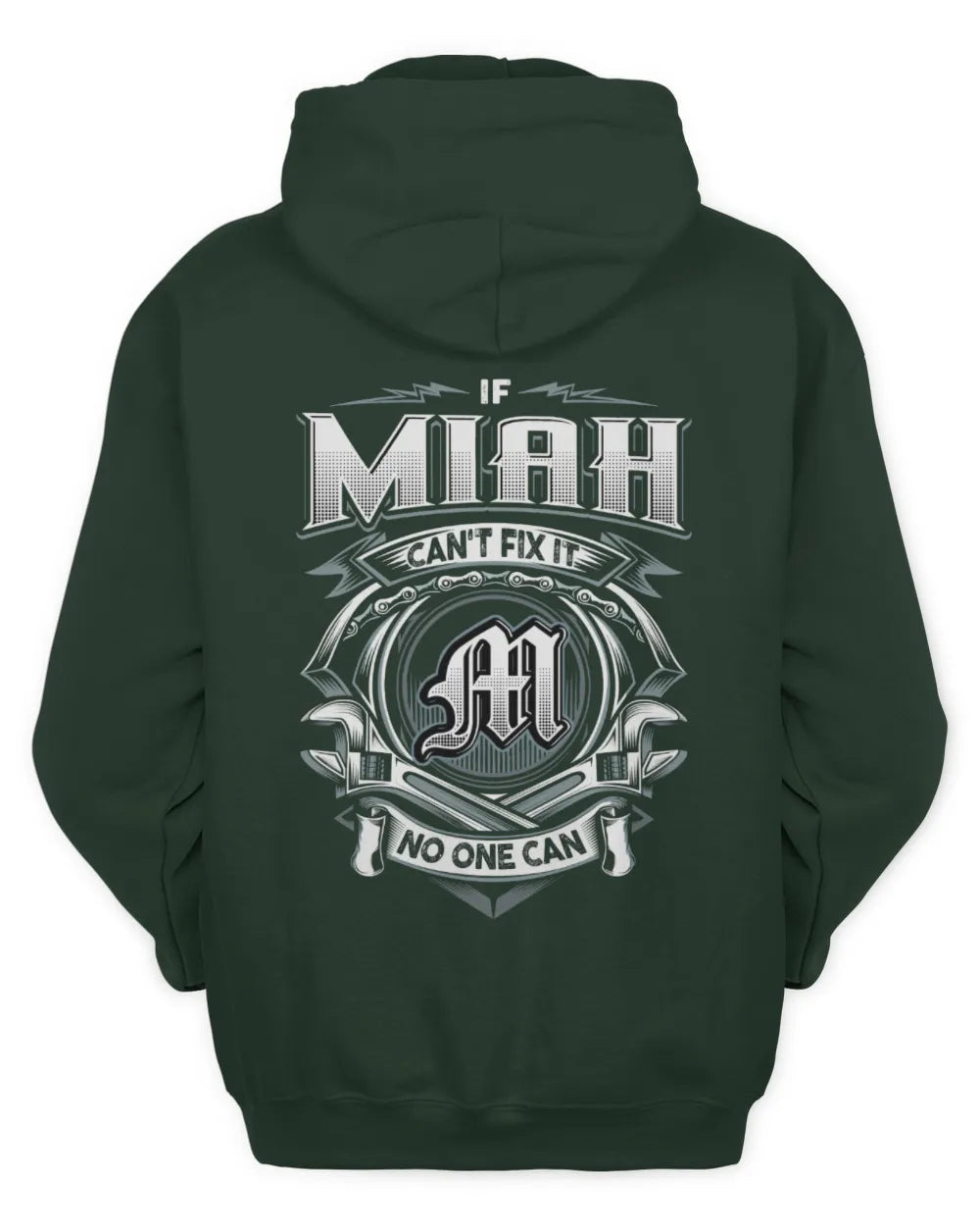 MIAH AP81-K4-626 - Personalized Ahmed Quote Apparel “If Ahmed Can't Fix It, No One Can” - Unisex Hoodie - Forest Green