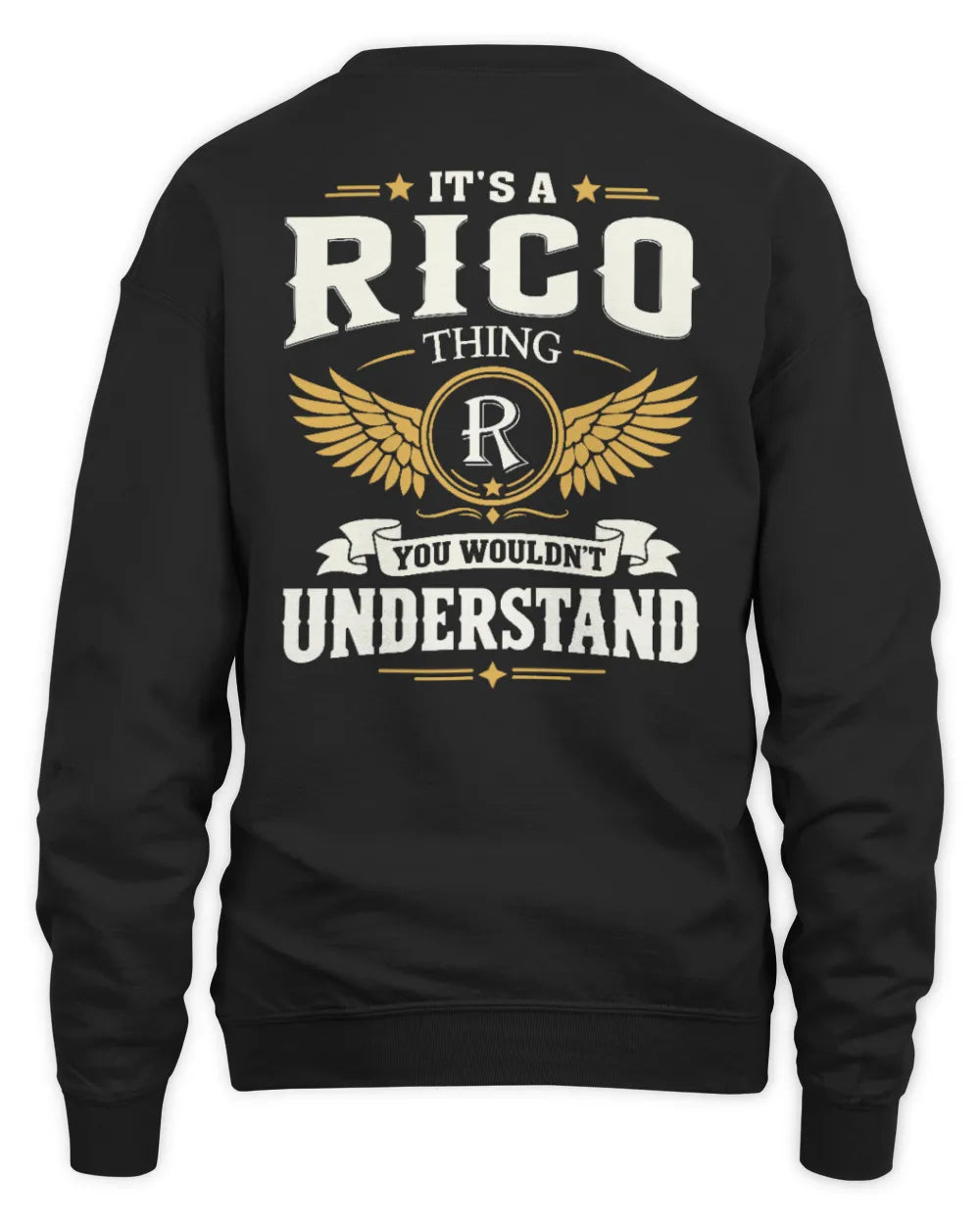 RICO KT06-M008 It’s a [NAME] Thing – You Wouldn’t Understand | Personalized Vintage T-Shirt - Unisex Sweatshirt - Black