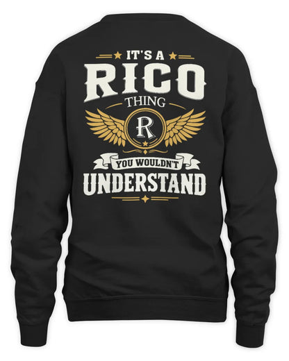RICO KT06-M008 It’s a [NAME] Thing – You Wouldn’t Understand | Personalized Vintage T-Shirt - Unisex Sweatshirt - Black