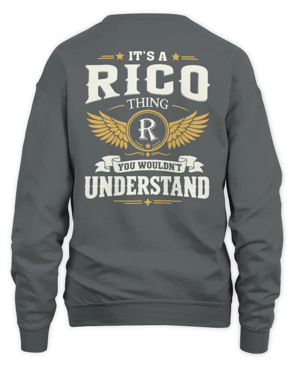 RICO KT06-M008 It’s a [NAME] Thing – You Wouldn’t Understand | Personalized Vintage T-Shirt - Unisex Sweatshirt - Charcoal