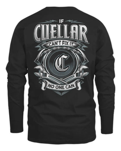 CUELLAR AP81-K4-626 - Personalized Ahmed Quote Apparel “If Ahmed Can't Fix It, No One Can” - Men's Long Sleeved T-Shirt - Black