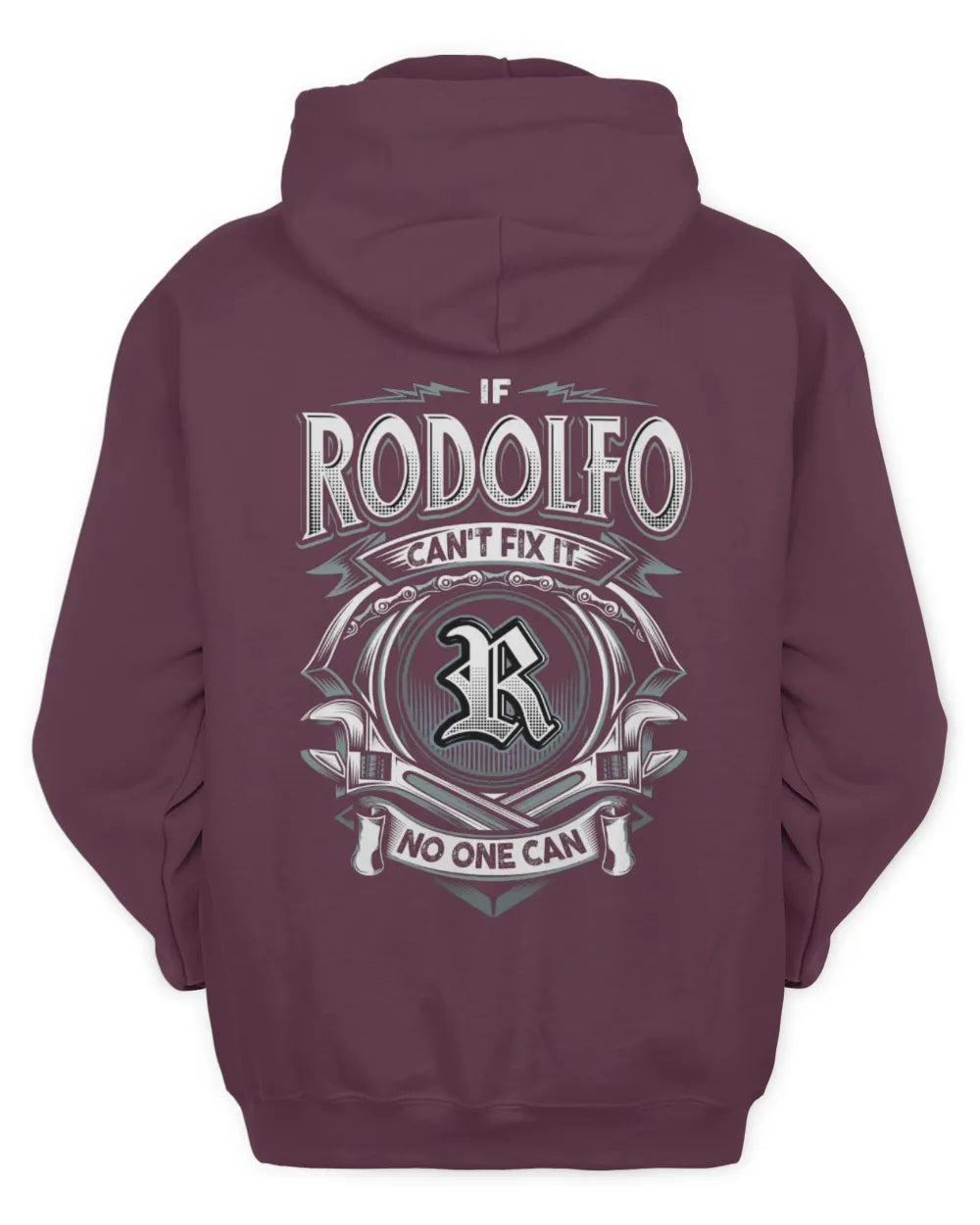 RODOLFO AP81-K4-626 - Personalized Ahmed Quote Apparel “If Ahmed Can't Fix It, No One Can” - Unisex Hoodie - Maroon