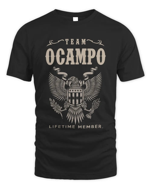 OCAMPO TP06-K82 – Personalized Classic Style Apparel “Team NAME Lifetime Member” - Unisex Standard T-Shirt - Black