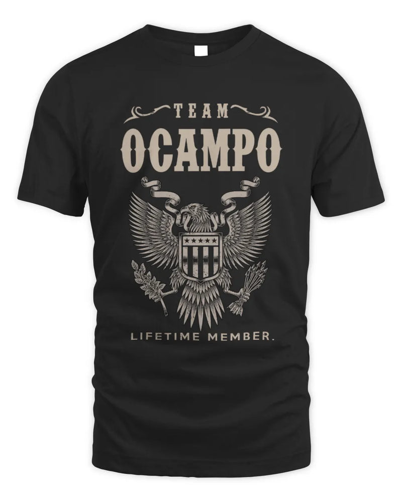 OCAMPO TP06-K82 – Personalized Classic Style Apparel “Team NAME Lifetime Member” - Unisex Standard T-Shirt - Black