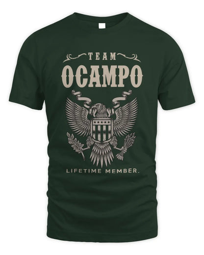 OCAMPO TP06-K82 – Personalized Classic Style Apparel “Team NAME Lifetime Member” - Unisex Standard T-Shirt - Forest Green
