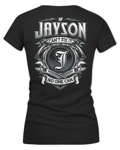JAYSON AP81-K4-626 - Personalized Ahmed Quote Apparel “If Ahmed Can't Fix It, No One Can” - Women's V-Neck T-Shirt - Black
