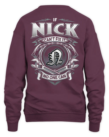 NICK AP81-K4-626 - Personalized Ahmed Quote Apparel “If Ahmed Can't Fix It, No One Can” - Unisex Sweatshirt - Maroon
