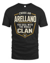 ARELLANO NT1-K008 Cross A/An NAME, You Deal With the Whole Clan | Personalized Vintage T-Shirt