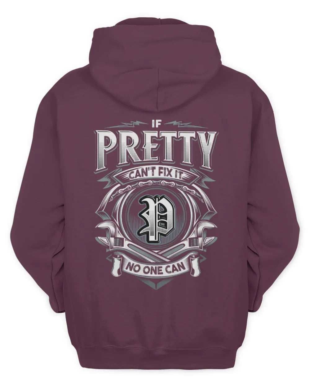 PRETTY AP81-K4-626 - Personalized Ahmed Quote Apparel “If Ahmed Can't Fix It, No One Can” - Unisex Hoodie - Maroon