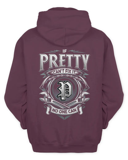 PRETTY AP81-K4-626 - Personalized Ahmed Quote Apparel “If Ahmed Can't Fix It, No One Can” - Unisex Hoodie - Maroon