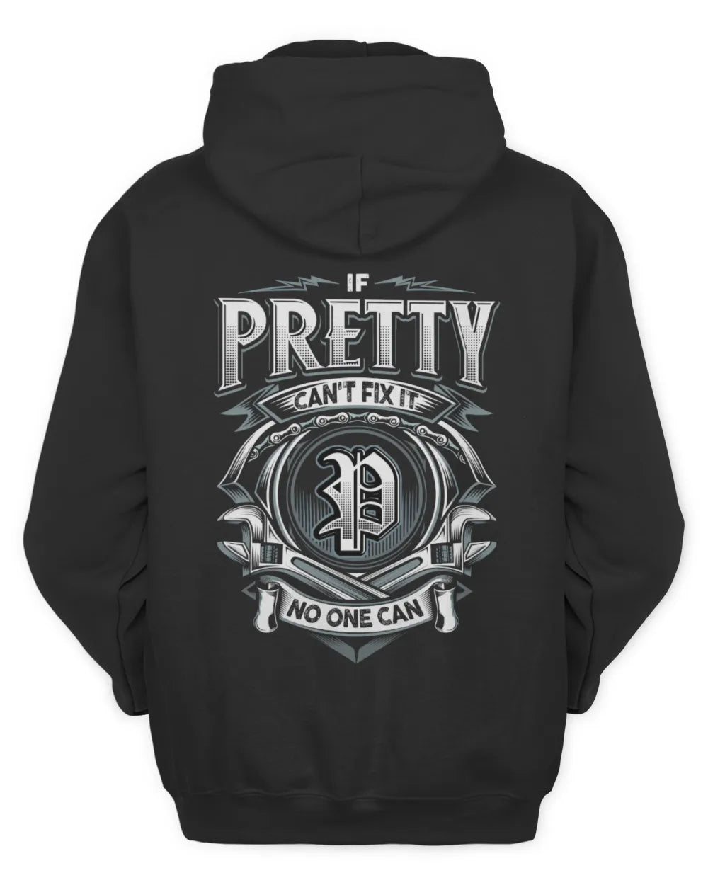 PRETTY AP81-K4-626 - Personalized Ahmed Quote Apparel “If Ahmed Can't Fix It, No One Can” - Unisex Hoodie - Black