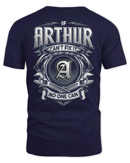 ARTHUR AP81-K4-626 - Personalized Ahmed Quote Apparel “If Ahmed Can't Fix It, No One Can” - Unisex Standard T-Shirt - Navy