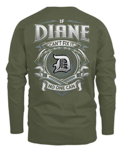 DIANE AP81-K4-626 - Personalized Ahmed Quote Apparel “If Ahmed Can't Fix It, No One Can” - Men's Long Sleeved T-Shirt - Military Green