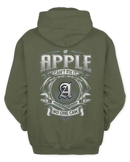 APPLE AP81-K4-626 - Personalized Ahmed Quote Apparel “If Ahmed Can't Fix It, No One Can” - Unisex Hoodie - Military Green