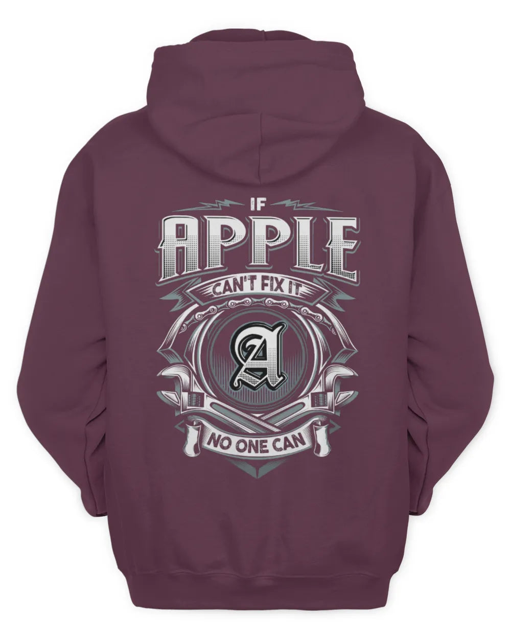 APPLE AP81-K4-626 - Personalized Ahmed Quote Apparel “If Ahmed Can't Fix It, No One Can” - Unisex Hoodie - Maroon
