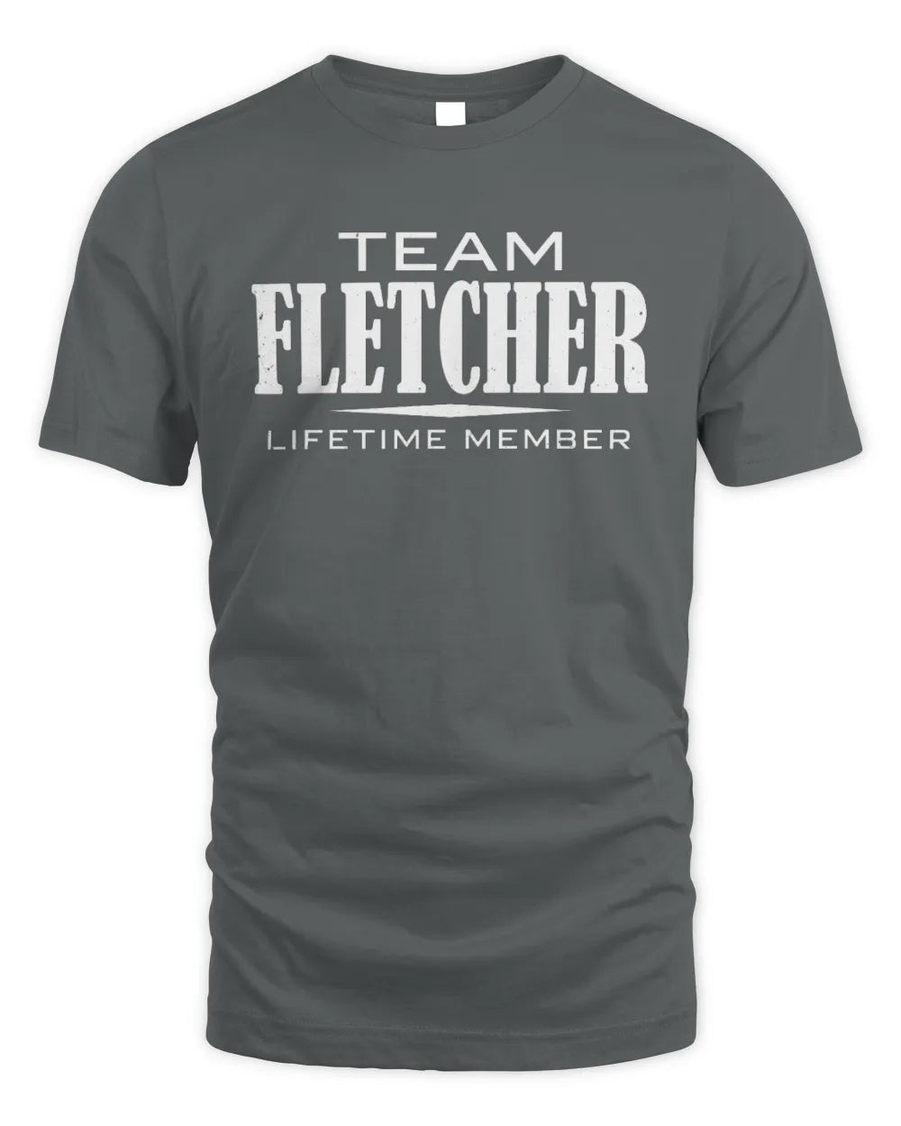 FLETCHER BL62-K4-128 - Personalized “Team NAME Lifetime Member” - Unisex Standard T-Shirt - Charcoal