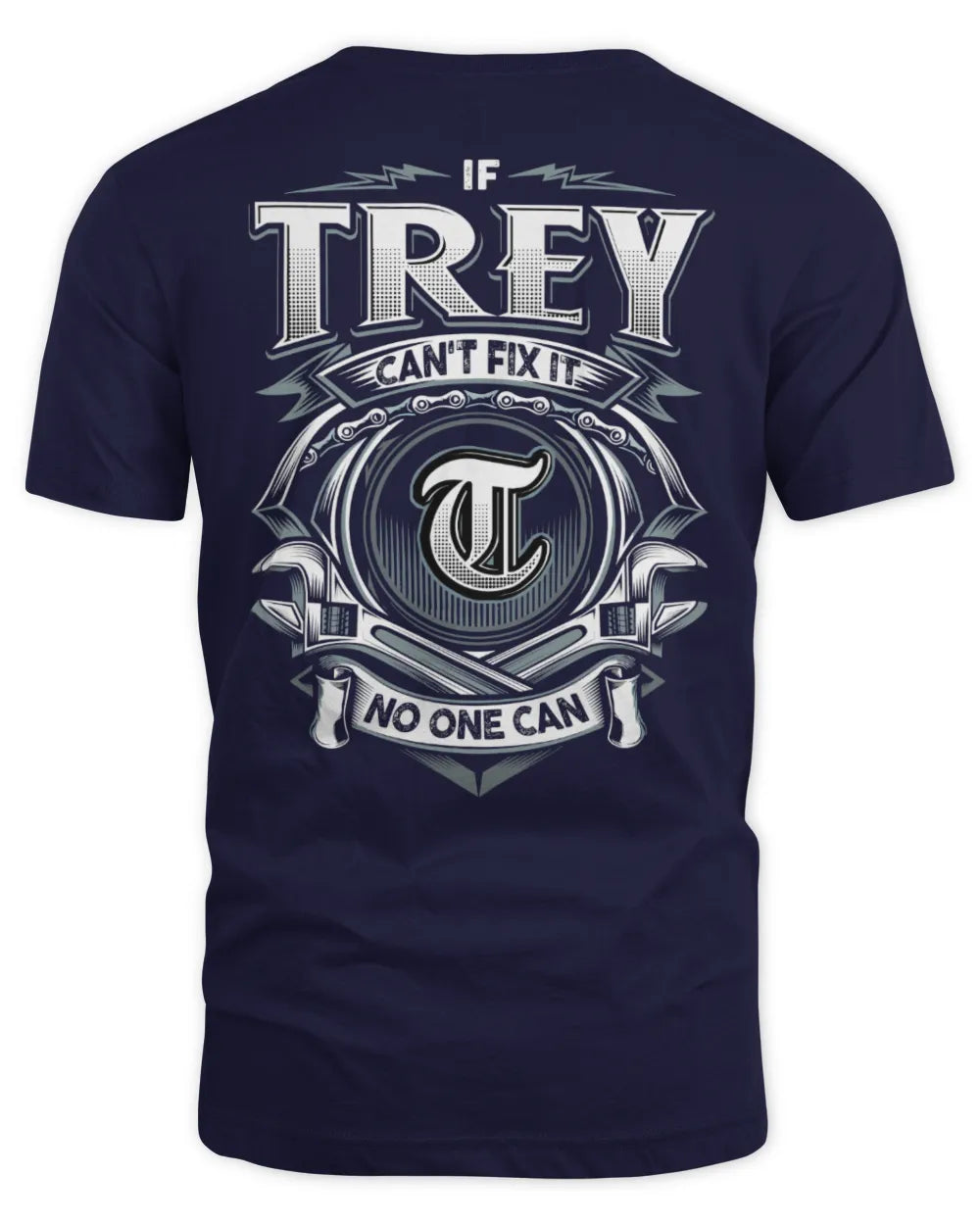 TREY AP81-K4-626 - Personalized Ahmed Quote Apparel “If Ahmed Can't Fix It, No One Can” - Unisex Standard T-Shirt - Navy