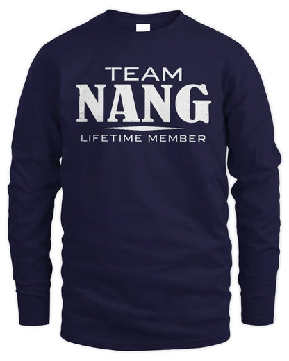 NANG BL62-K4-128 - Personalized “Team NAME Lifetime Member” - Men's Long Sleeved T-Shirt - Navy