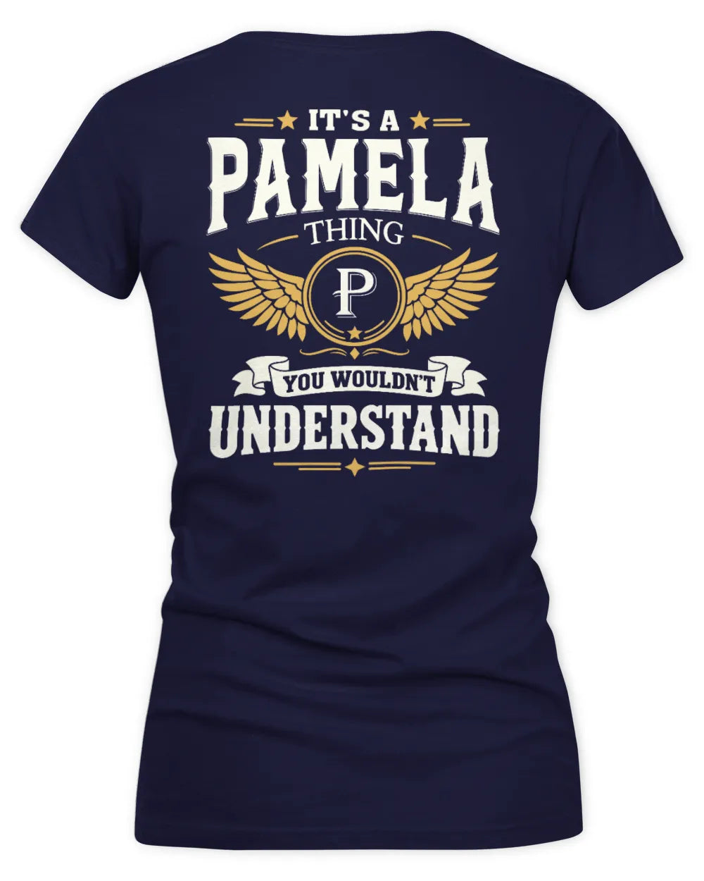 PAMELA KT06-M008 It’s a [NAME] Thing – You Wouldn’t Understand | Personalized Vintage T-Shirt - Women's V-Neck T-Shirt - Navy