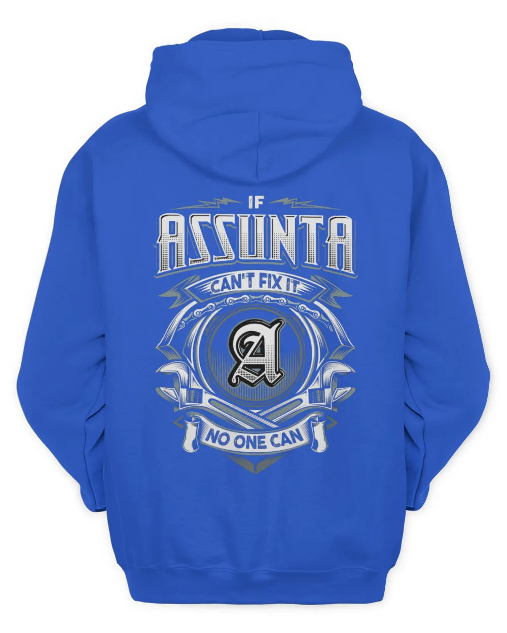 ASSUNTA AP81-K4-626 - Personalized Ahmed Quote Apparel “If Ahmed Can't Fix It, No One Can” - Unisex Hoodie - Royal