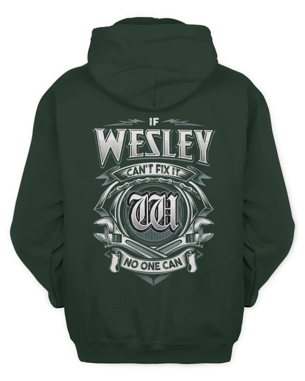 WESLEY AP81-K4-626 - Personalized Ahmed Quote Apparel “If Ahmed Can't Fix It, No One Can” - Unisex Hoodie - Forest Green