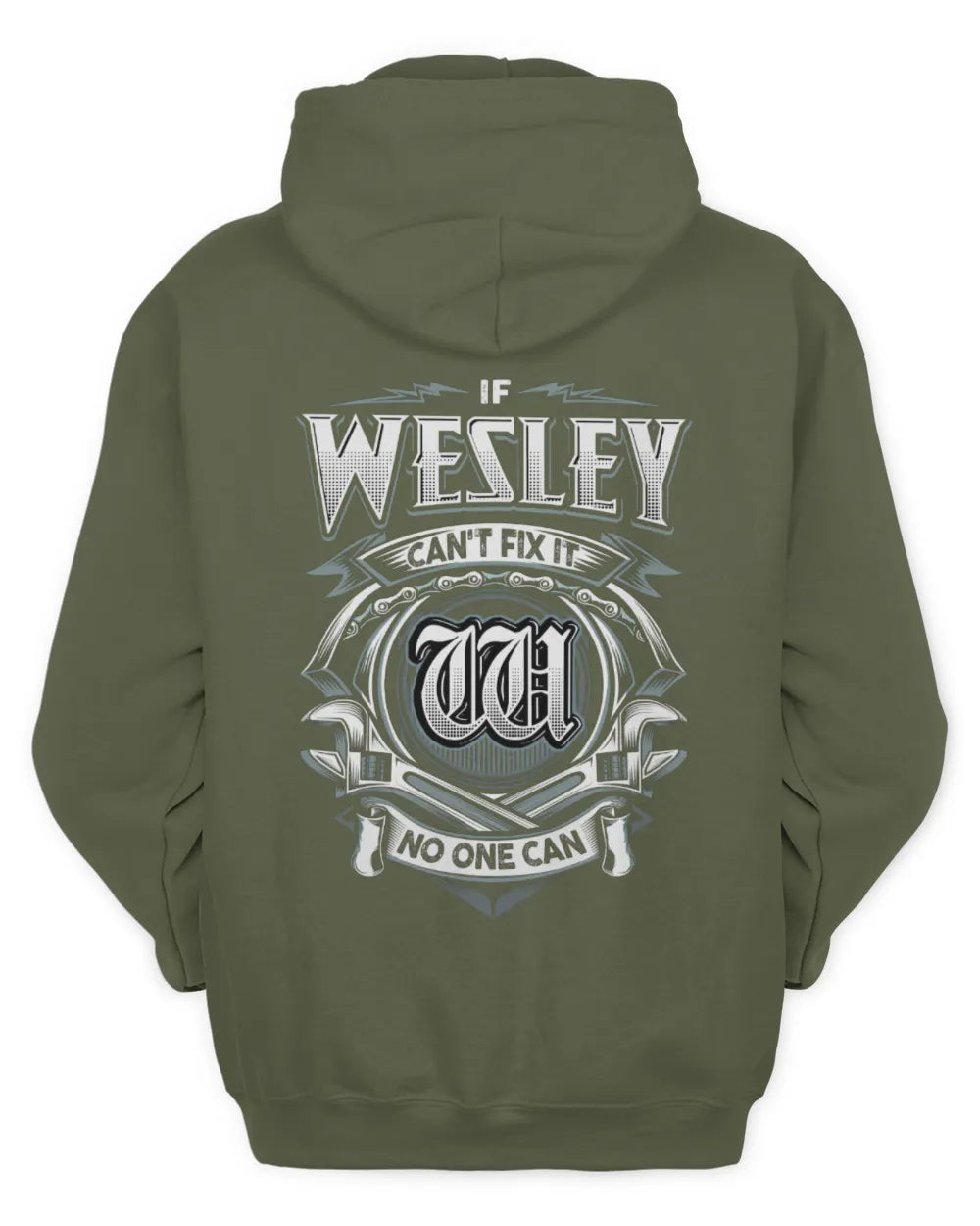 WESLEY AP81-K4-626 - Personalized Ahmed Quote Apparel “If Ahmed Can't Fix It, No One Can” - Unisex Hoodie - Military Green