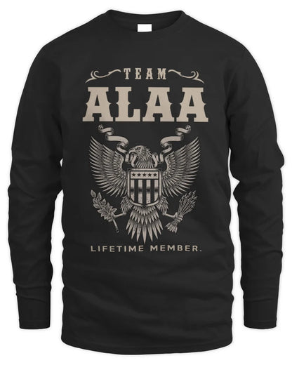 ALAA TP06-K82 – Personalized Classic Style Apparel “Team NAME Lifetime Member” - Men's Long Sleeved T-Shirt - Black