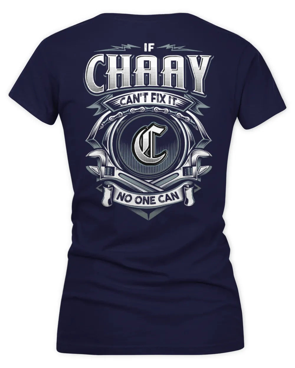 CHAAY AP81-K4-626 - Personalized Ahmed Quote Apparel “If Ahmed Can't Fix It, No One Can” - Women's V-Neck T-Shirt - Navy