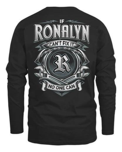 RONALYN AP81-K4-626 - Personalized Ahmed Quote Apparel “If Ahmed Can't Fix It, No One Can” - Men's Long Sleeved T-Shirt - Black