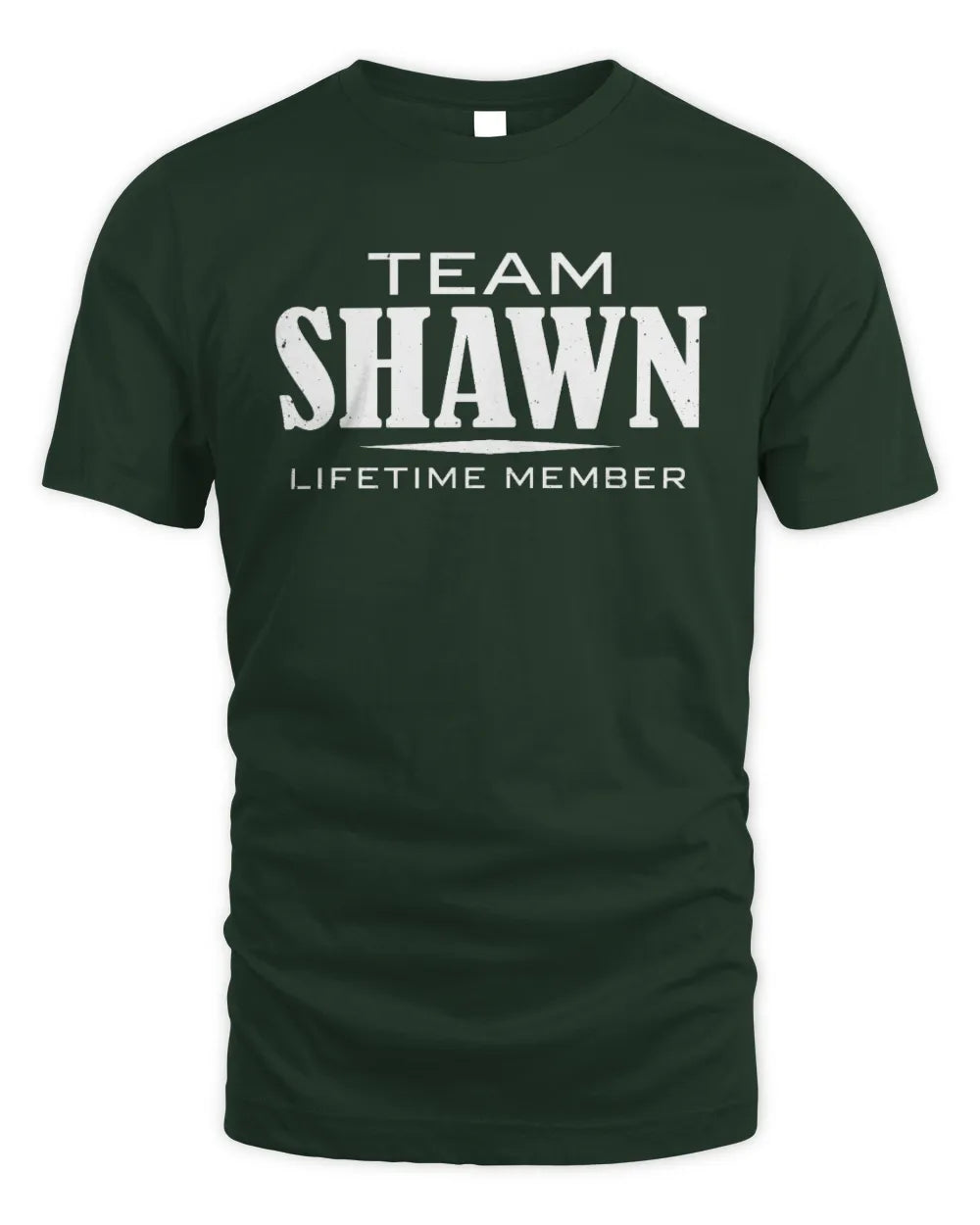 SHAWN BL62-K4-128 - Personalized “Team NAME Lifetime Member” - Unisex Standard T-Shirt - Forest Green