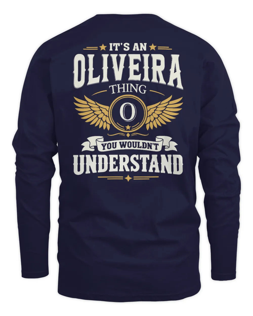 OLIVEIRA KT06-M008 It’s a [NAME] Thing – You Wouldn’t Understand | Personalized Vintage T-Shirt - Men's Long Sleeved T-Shirt - Navy
