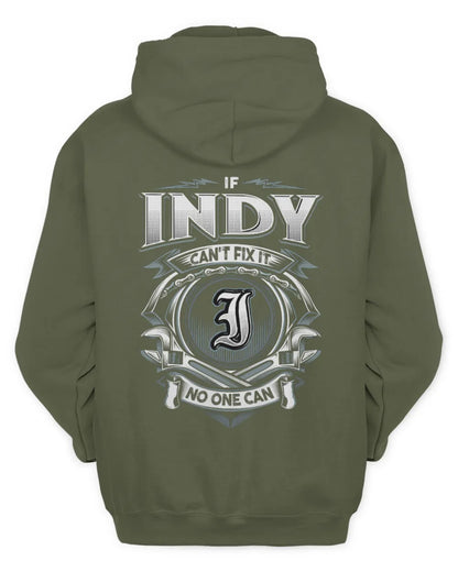 INDY AP81-K4-626 - Personalized Ahmed Quote Apparel “If Ahmed Can't Fix It, No One Can” - Unisex Hoodie - Military Green