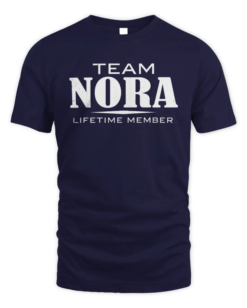 NORA BL62-K4-128 - Personalized “Team NAME Lifetime Member” - Unisex Standard T-Shirt - Navy
