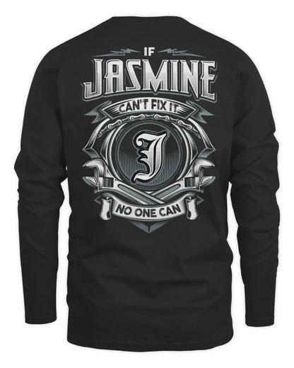 JASMINE AP81-K4-626 - Personalized Ahmed Quote Apparel “If Ahmed Can't Fix It, No One Can” - Men's Long Sleeved T-Shirt - Black