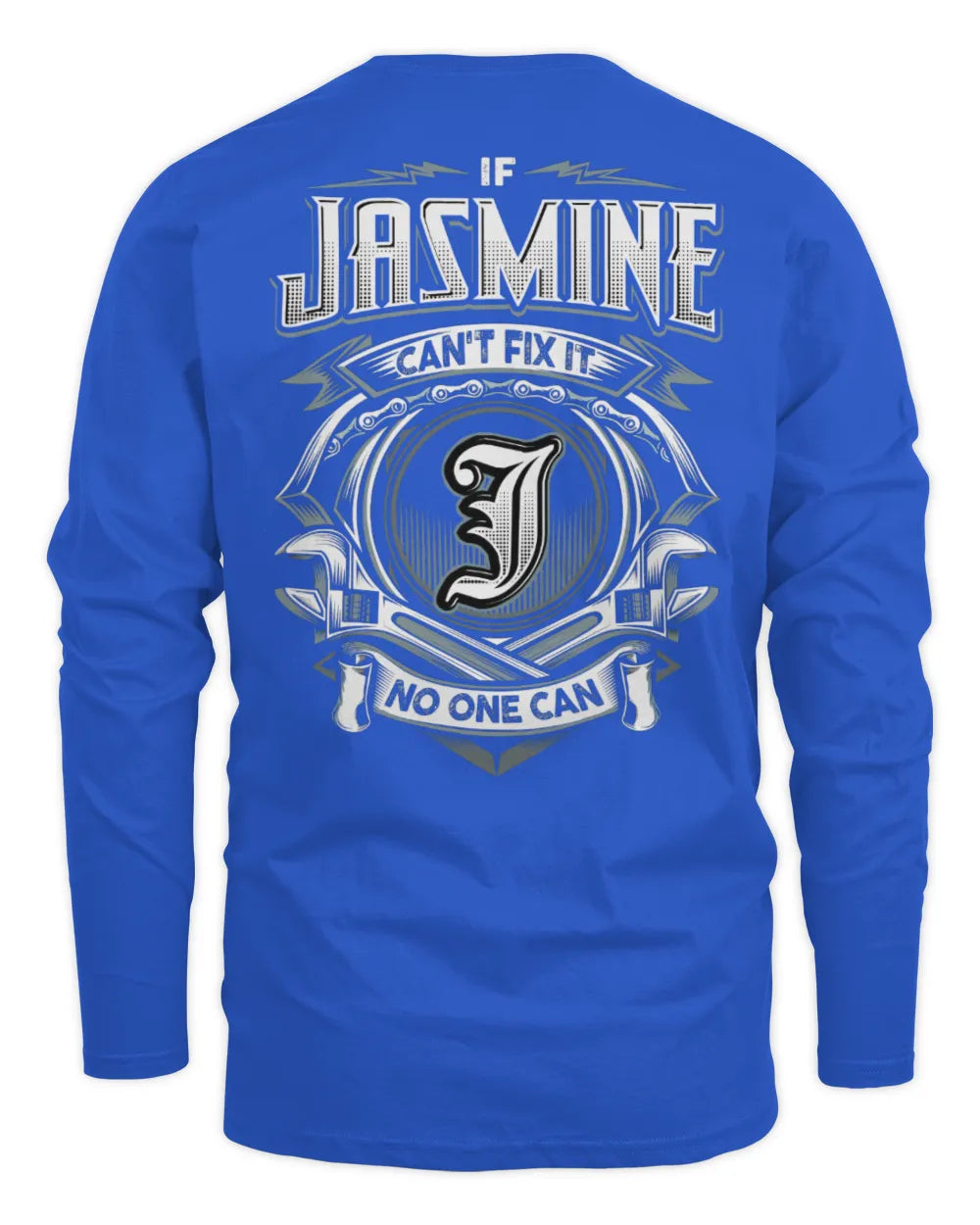 JASMINE AP81-K4-626 - Personalized Ahmed Quote Apparel “If Ahmed Can't Fix It, No One Can” - Men's Long Sleeved T-Shirt - Royal