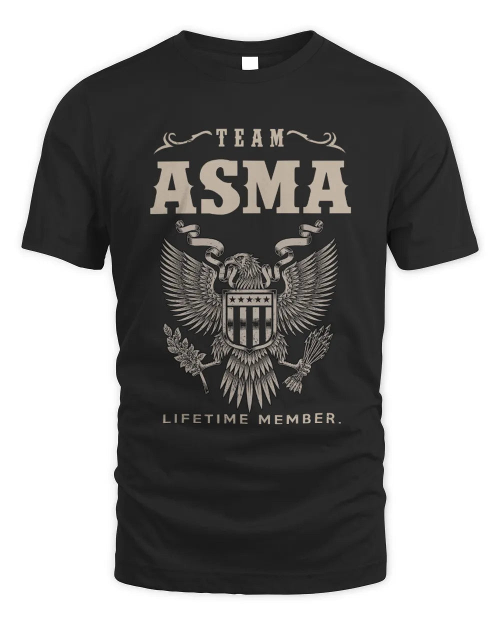 ASMA TP06-K82 – Personalized Classic Style Apparel “Team NAME Lifetime Member” - Unisex Standard T-Shirt - Black