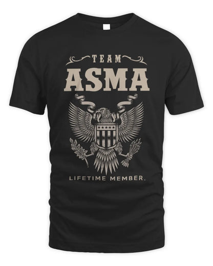 ASMA TP06-K82 – Personalized Classic Style Apparel “Team NAME Lifetime Member” - Unisex Standard T-Shirt - Black